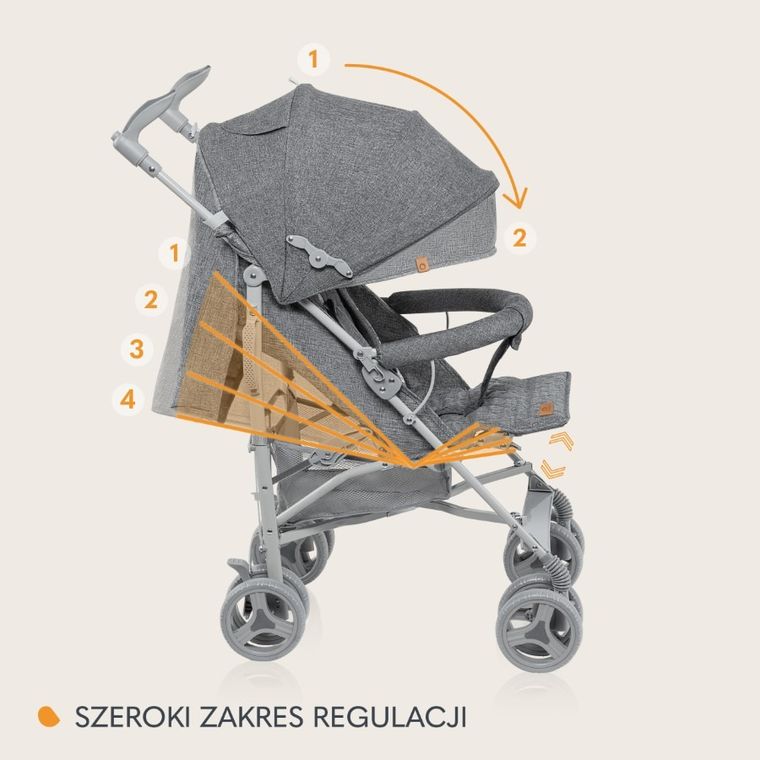 Lionelo, Irma, wózek spacerowy, Dark Grey