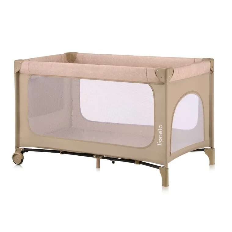 Lionelo, Jasmin, Easy Fold, łóżeczko turystyczne, beige sand