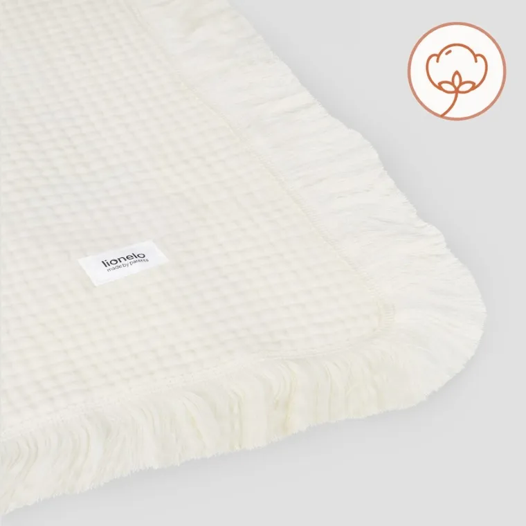 Lionelo, kocyk muślinowy, Natural Cream, 70-100 cm