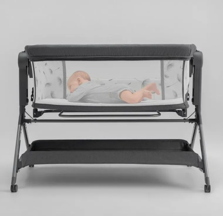 Lionelo, Leonie Plus, łóżeczko dostawne, grey stone