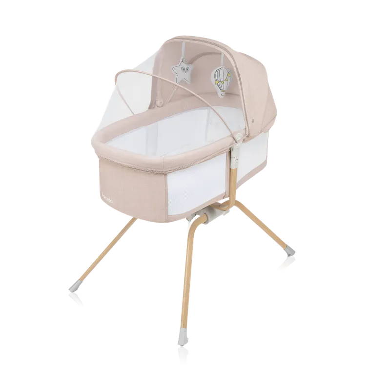 Lionelo, Malin Evo, łóżeczko z funkcją kołyski, beige natural