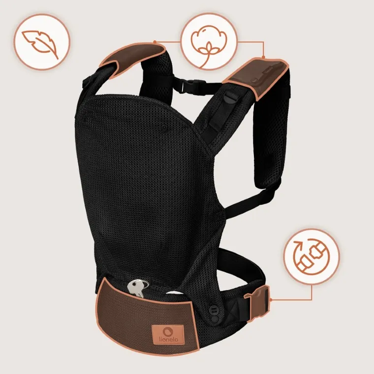Lionelo, Margareet, nosidełko dla niemowląt, air black