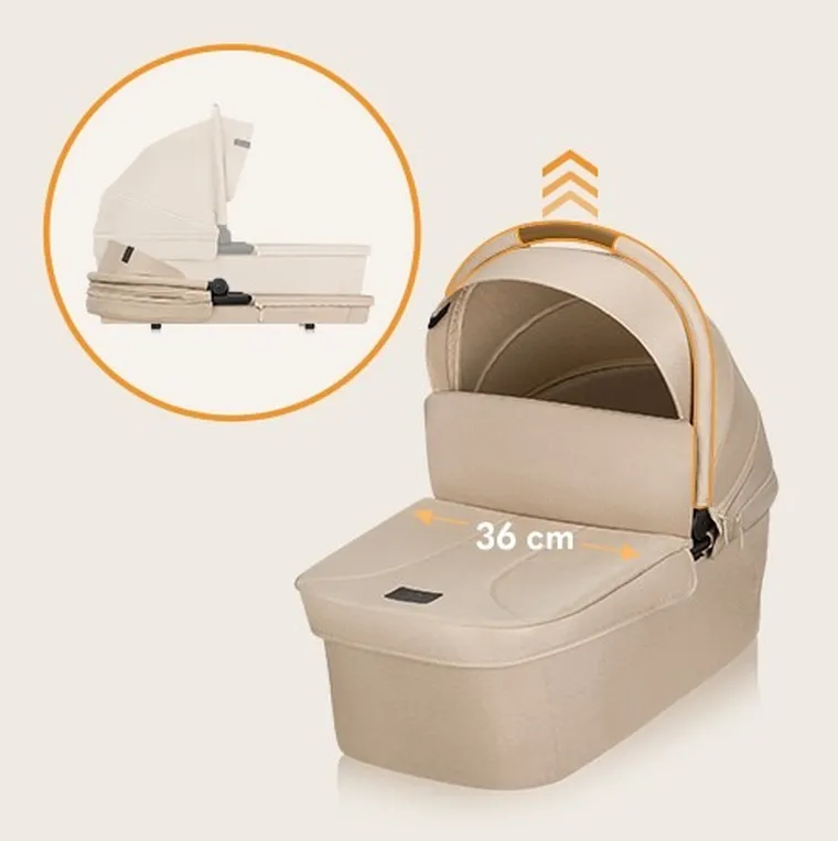 Lionelo, Meril, wózek wielofunkcyjny, 3w1, Beige Sand