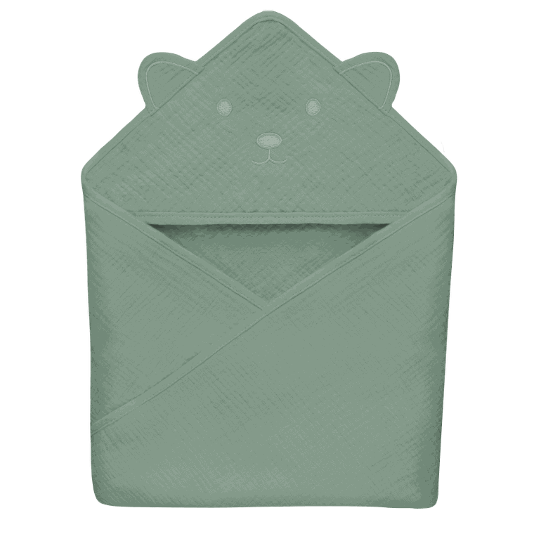 Lionelo, Muslin, okrycie kąpielowe z kapturkiem, Green Forest