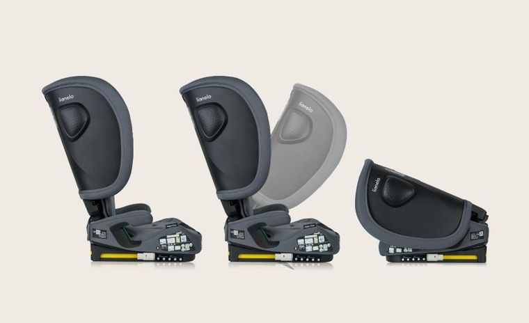 Lionelo, Nelly, fotelik samochodowy, i-Size, Grey Graphite, 76-150 cm