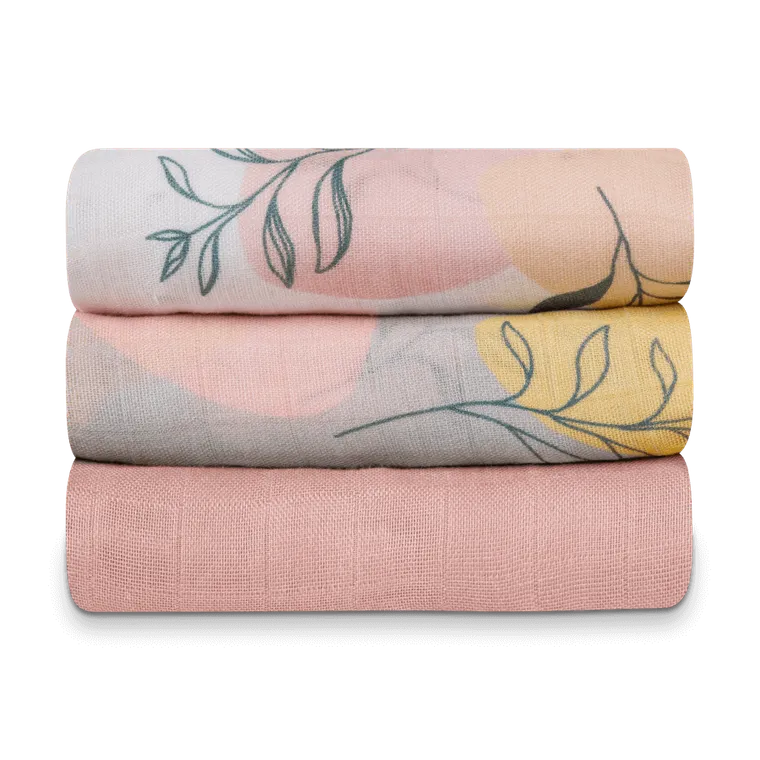 Lionelo, pieluszki dla dziecka, bambusowe, Leaf, 70-70 cm