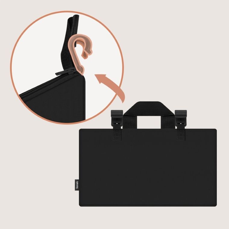 Lionelo, Sidepocket, organizer do łóżeczka, średni, black