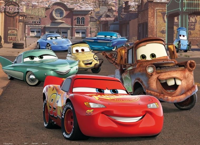 Lisciani, Auta 3, puzzle maxi, dwustronne, 108 elementów