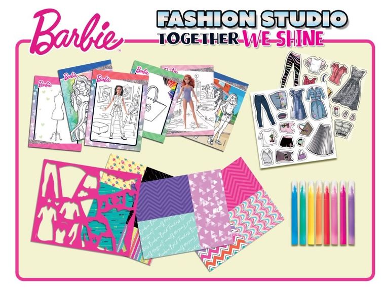Lisciani, Barbie, Fashion Studio, szkicownik z naklejkami
