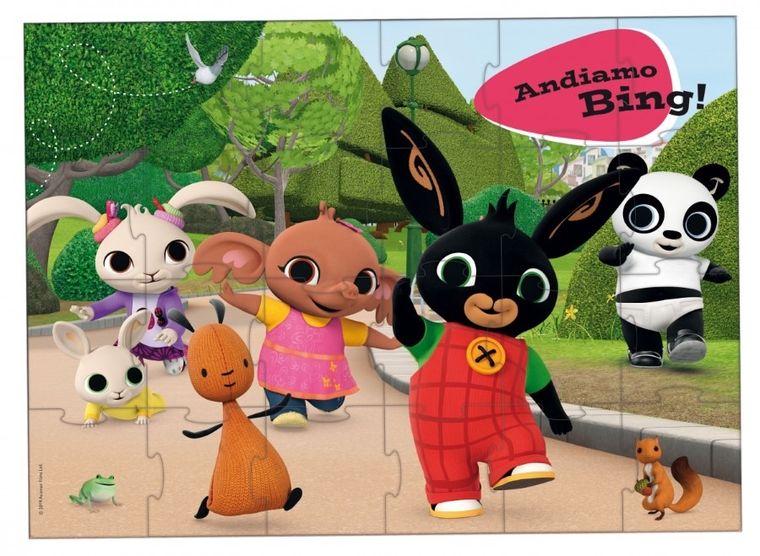 Lisciani, Bing, ogromne puzzle podłogowe, 24 elementy