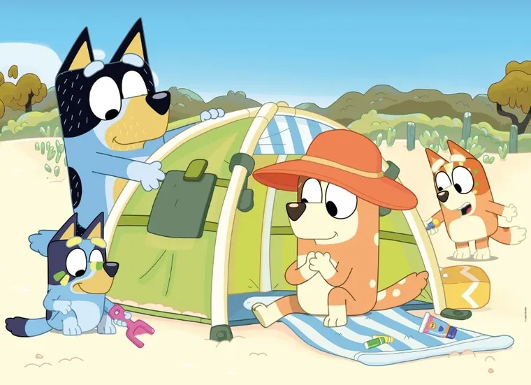 Lisciani, Bluey, Eko, puzzle dwustronne, 24 elementy