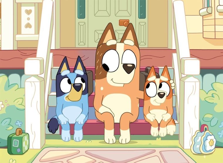 Lisciani, Bluey, Eko, puzzle dwustronne, 48 elementów