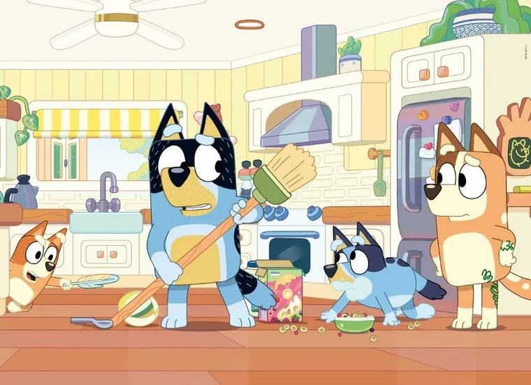 Lisciani, Bluey, Eko, puzzle dwustronne, 60 elementów