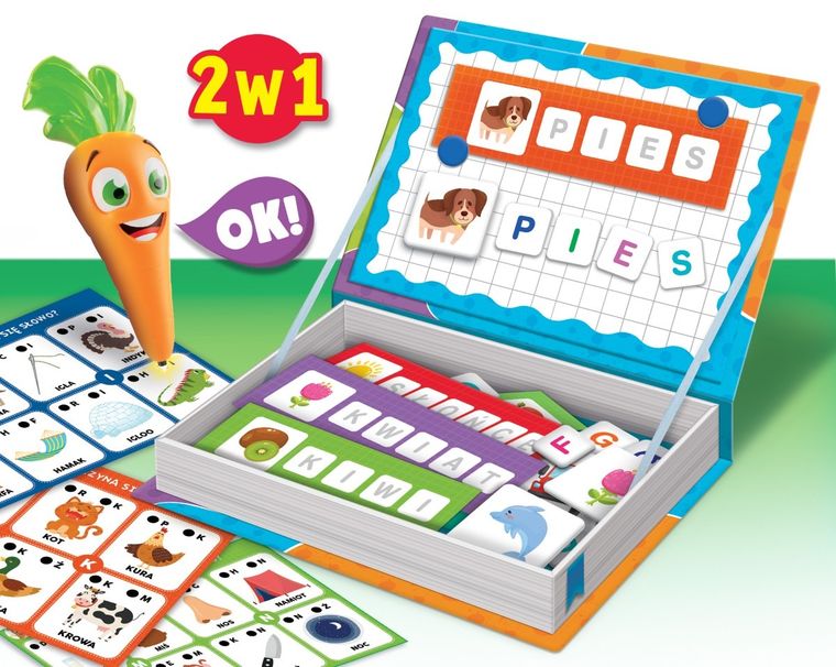 Lisciani, Carotina, Litery i słowa, 2w1, zestaw edukacyjny