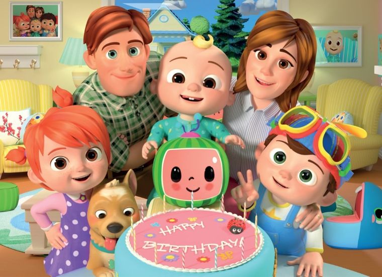 Lisciani, CoComelon, Najlepsi Przyjaciele, dwustronne puzzle podłogowe, 35 elementów