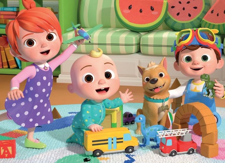 Lisciani, CoComelon, Słoneczny dzień na zabawę, dwustronne puzzle podłogowe, 24 elementy