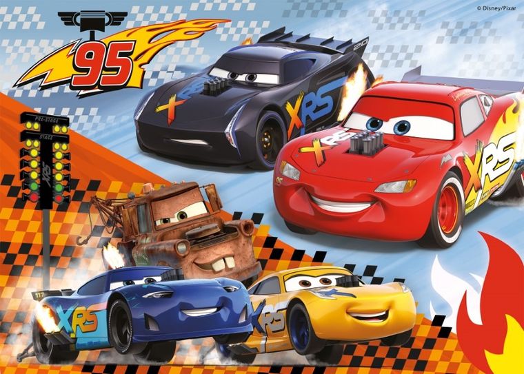 Lisciani, Disney, Auta, dwustronne puzzle podłogowe, 150 elementów