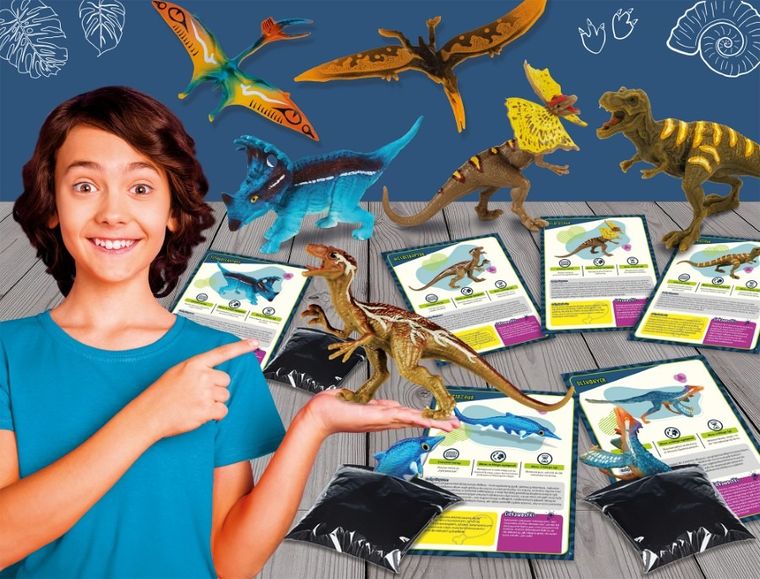 Lisciani, I'm a genius, Miesiąc z dinozaurami, zestaw naukowy