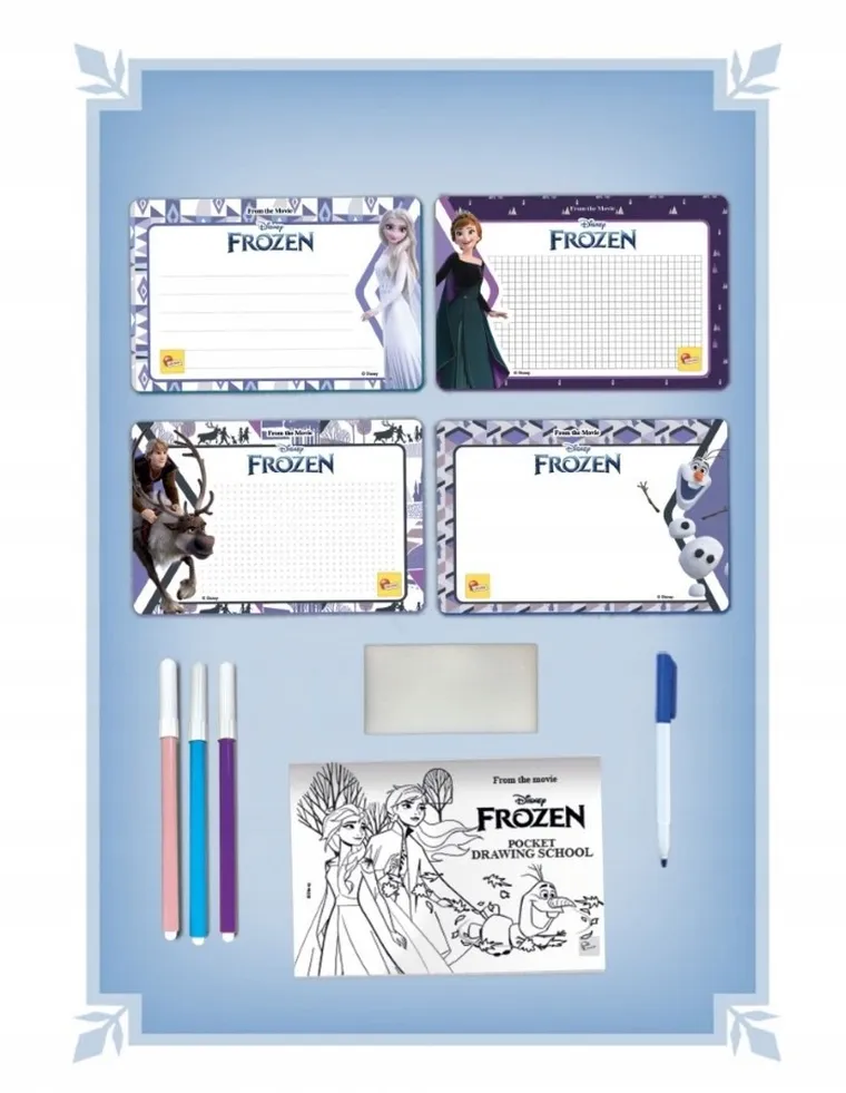 Lisciani, Kraina Lodu, Kompaktowa Szkoła Rysowania, zestaw artystyczny