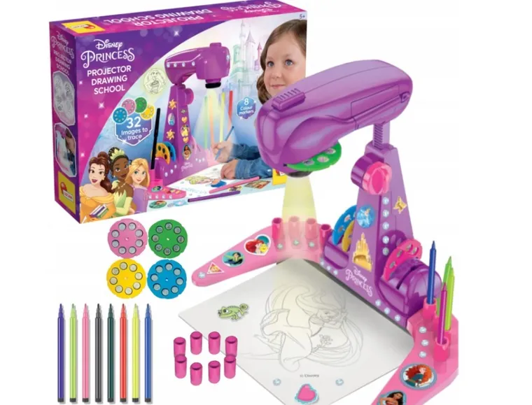 Lisciani, Księżniczki Disneya, Szkoła Rysowania Projektorem, zestaw artystyczny