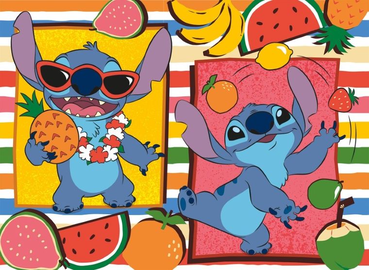 Lisciani, Lilo i Stitch, Eko, puzzle dwustronne, 48 elementów