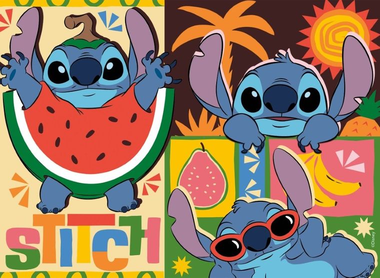 Lisciani, Lilo i Stitch, Maxifloor, puzzle, 4-48 elementów