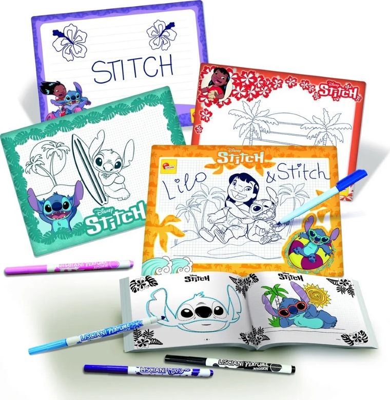 Lisciani, Lilo i Stitch, Szkoła rysowania, zestaw artystyczny z perfumowanymi długopisami