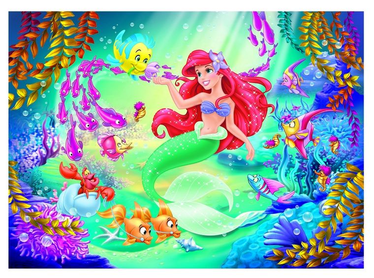 Lisciani, Mała Syrenka, puzzle dwustronne, 108 elementów