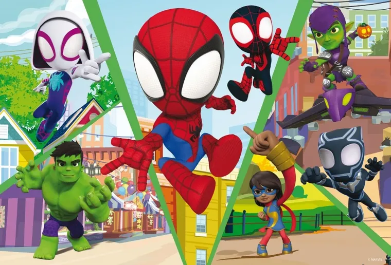 Lisciani, Marvel, Spider-Man, Spidey, puzzle dwustronne, 24 elementy