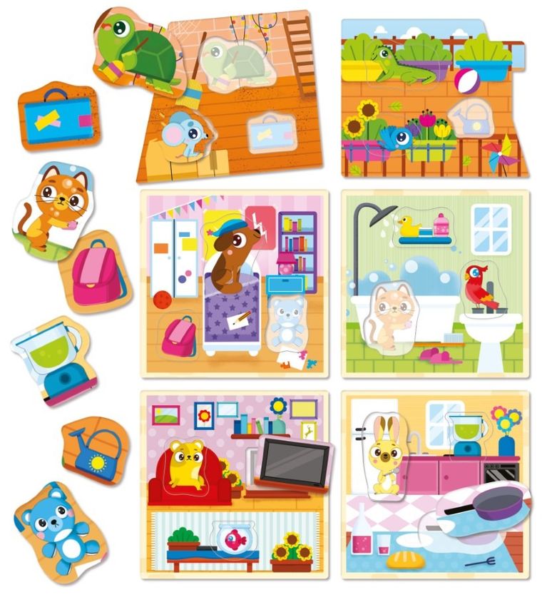 Lisciani, Montessori Baby, baby house, gra edukacyjna