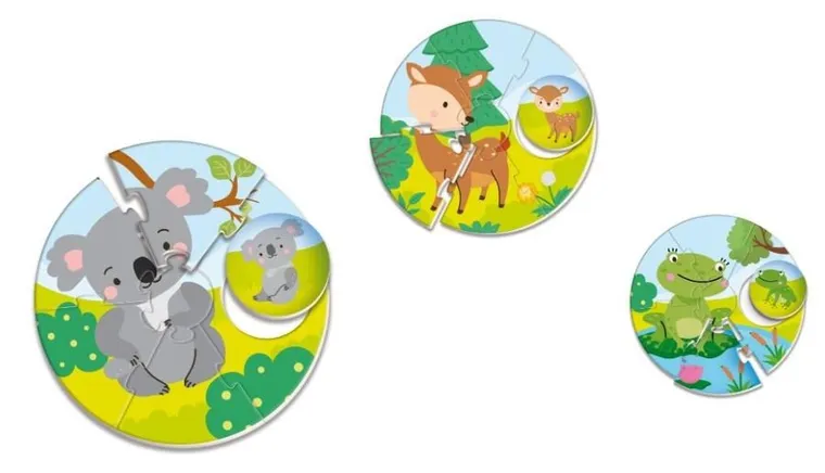 Lisciani, Montessori baby, puzzle okrągłe, zwierzęta