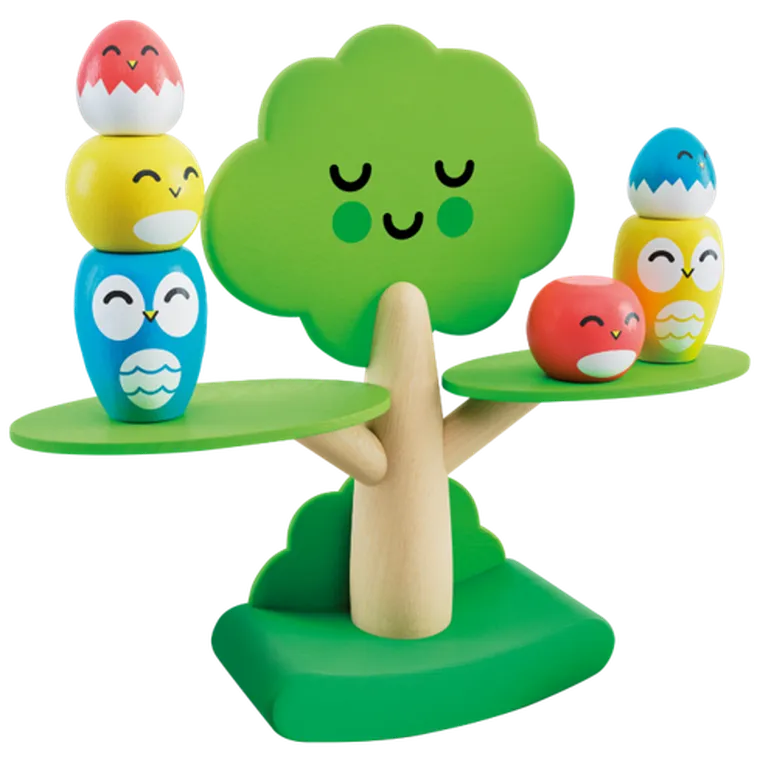 Lisciani, Montessori, Baby Wood, drzewo równowagi, układanka zręcznościowa