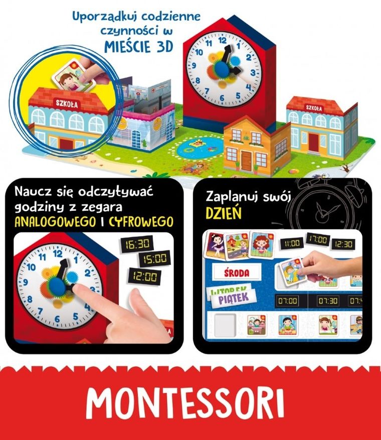 Lisciani, Montessori, Mój Dzień, Naucz się planować! zestaw edukacyjny