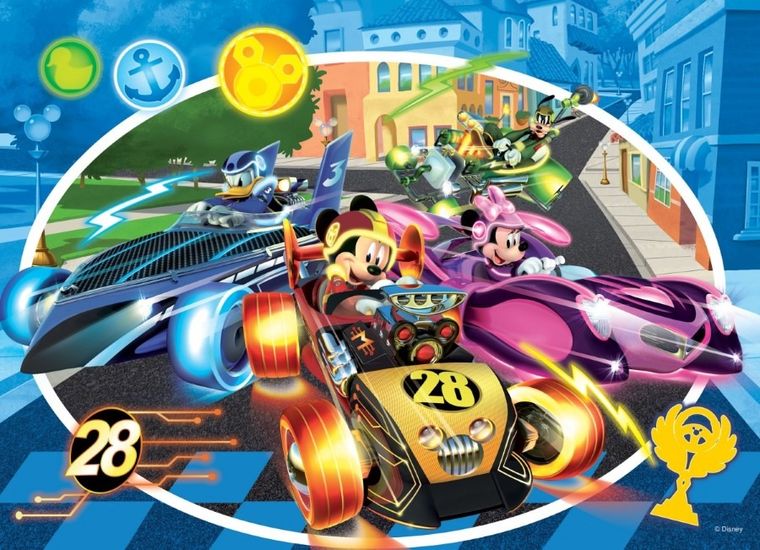 Lisciani, Myszka Miki, puzzle maxi, dwustronne, 24 elementy