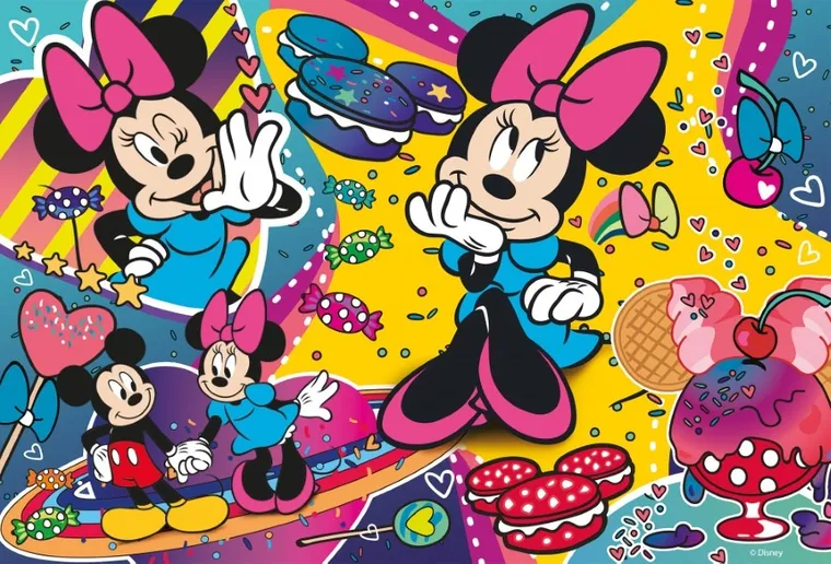 Lisciani, Myszka Minnie, puzzle dwustronne, 250 elementów