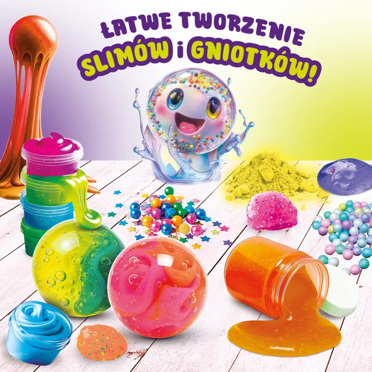 Lisciani, Slumi Science, Piłki i gniotki, zestaw do tworzenia gniotków i slime