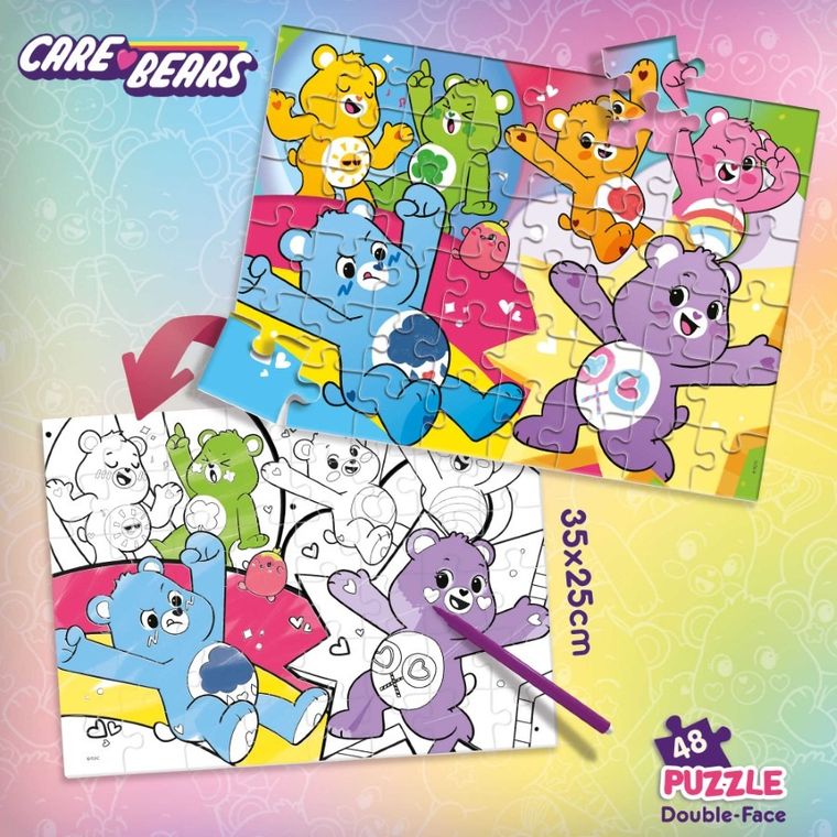 Lisciani, Troskliwe Misie, puzzle dwustronne, 48 elementów