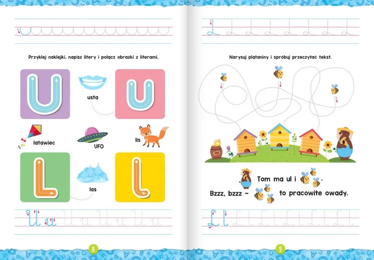 Literki przedszkolaka. Książeczka z naklejkami