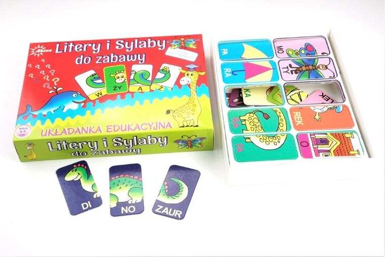 Litery i sylaby do zabawy, układanka edukacyjna