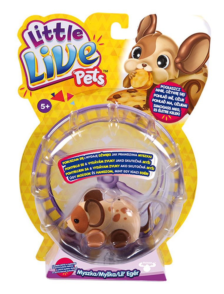 Little Live Pets, Interaktywna myszka Okruszek, beżowa