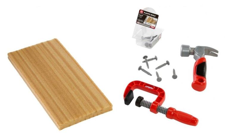 Little Tikes, Creative Construction, Hammer and Nail Set, zestaw z młotkiem i gwoździami