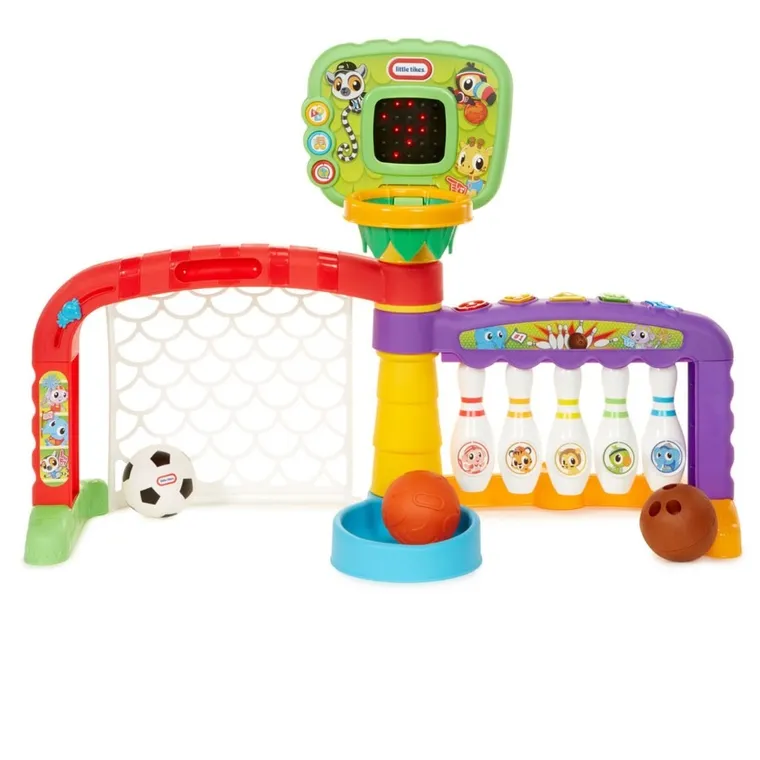 Little Tikes, Sportowe Centrum Aktywności 3w1, bramka, kosz, kręgle