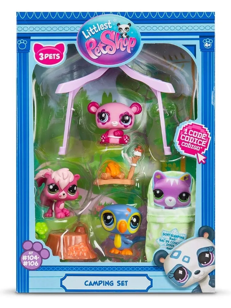 Littlest Pet Shop, Camping, zestaw 3 figurek