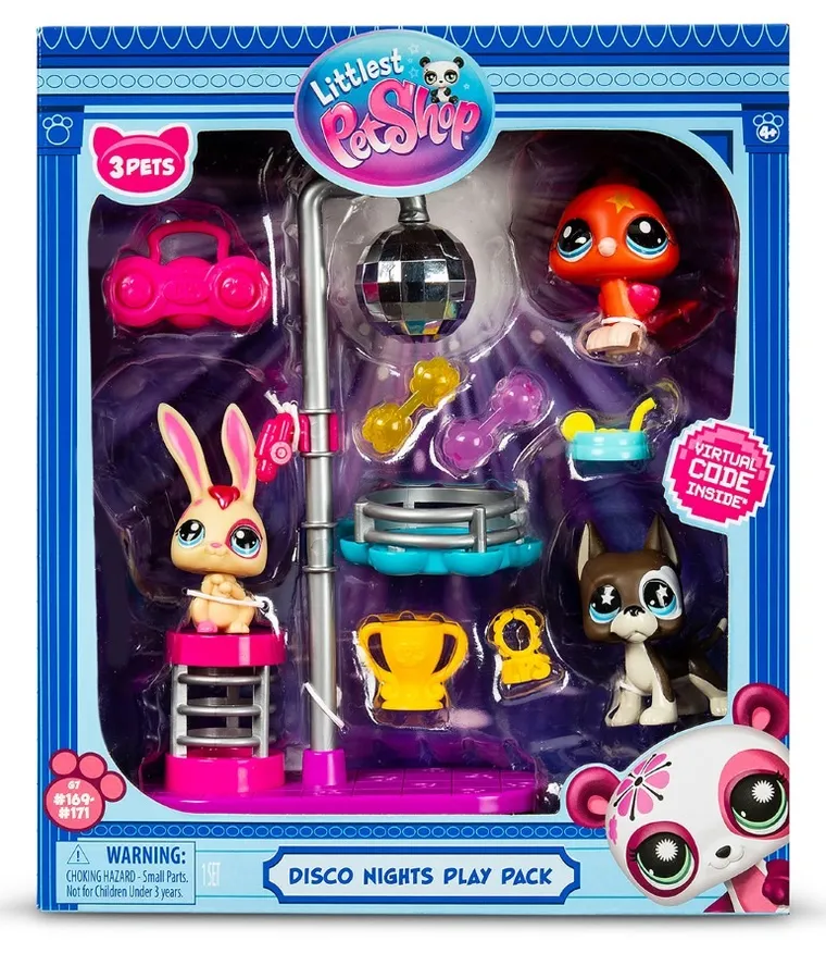 Littlest Pet Shop, Disco, zestaw 3 figurek