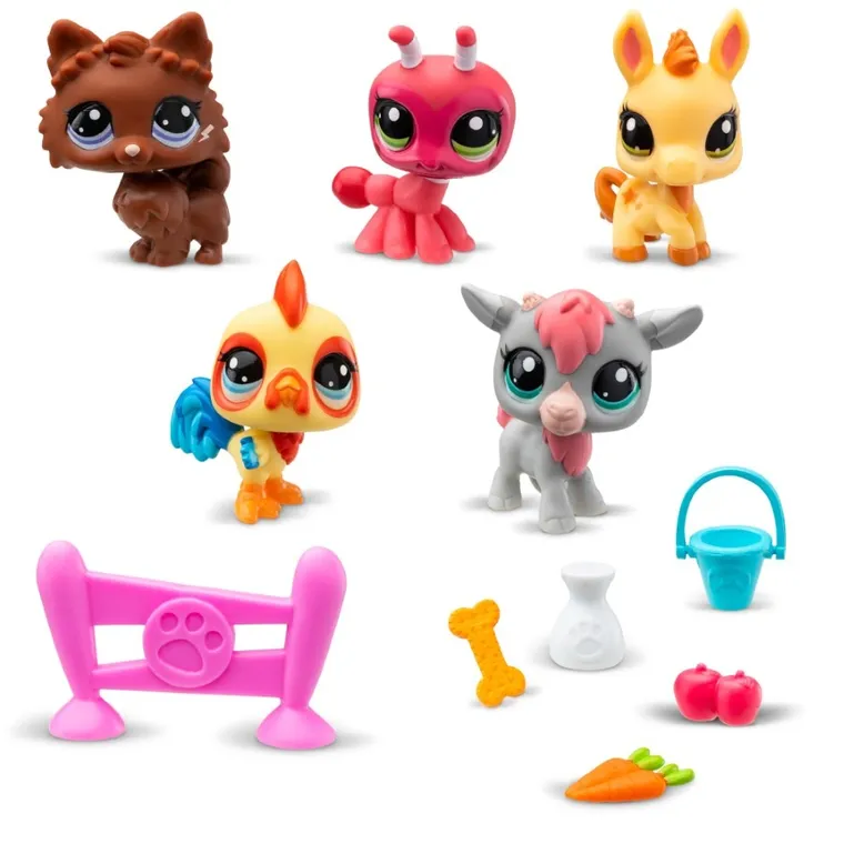Littlest Pet Shop, farma, zestaw 5 figurek