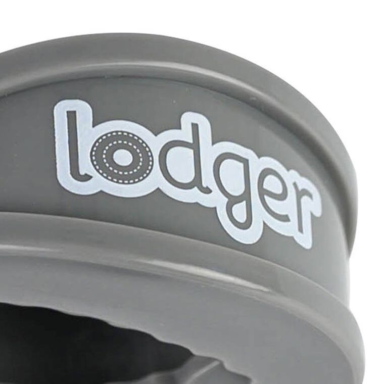 Lodger, Carbon, zestaw uniwersalnych klipsów do wózka, szare, 2 szt.