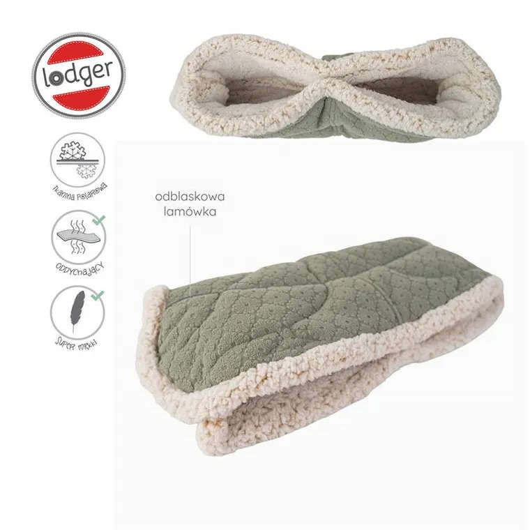Lodger, Fleece, Elm, mufka do wózka, polarowa, szałwiowa