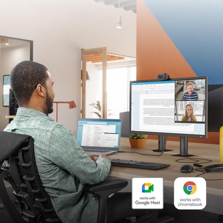 Logitech, Brio 105, kamera, czarna