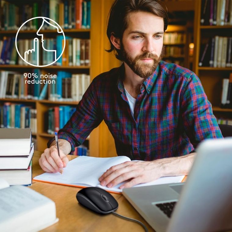 Logitech, mysz optyczna, 1000 DPI, 910-005508, czarny