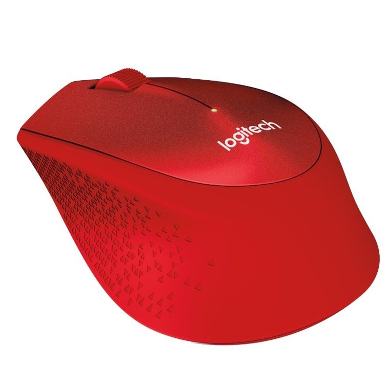 Logitech, mysz optyczna, M330 910-004911, 1000 DPI, czerwona